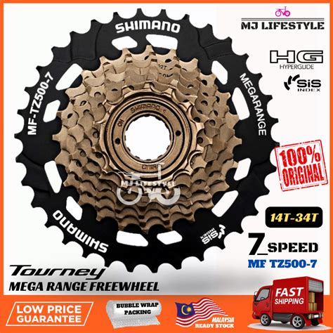 100 ORIGINAL SHIMANO Tourney Freewheel 7 Speed MF TZ500 7 Mega Range