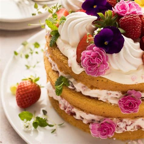 Naked Cake With Flowers Southern Food And Fun