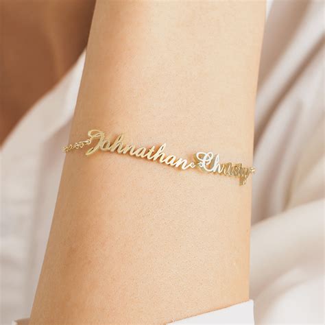 Custom Names Bracelet Personalized Name Bracelet Multiple Etsy