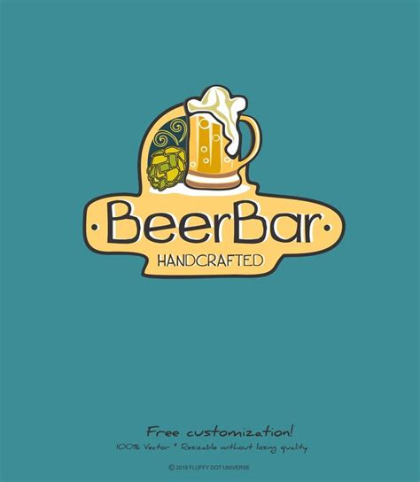 Beer Bar Logo Drink Logo Bar Logo Glass Logo Craft Beer Logo Pub