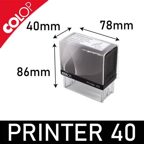 Colop Printer Line 40 Tampon Encreur Personnalisable 59x23mm