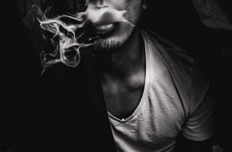 Download Smoking Man Dark Aesthetic Wallpaper