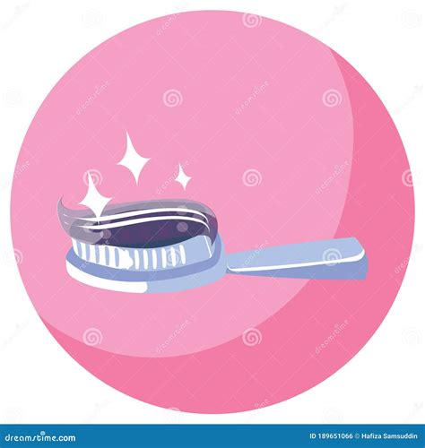 Toothbrush With Toothpaste Vector Illustration Decorative Design Stock