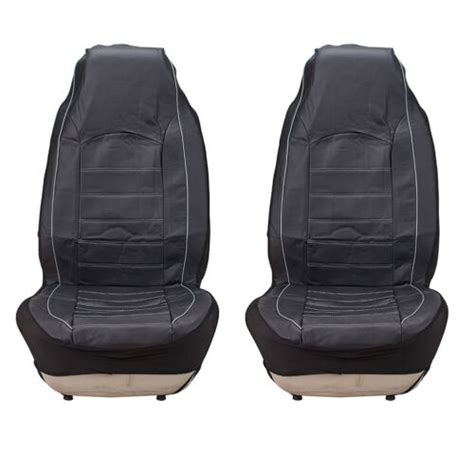 Black Leather Bucket Seat Covers Velcromag