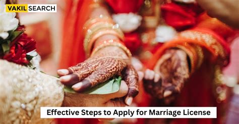 Steps To Apply For Marriage License