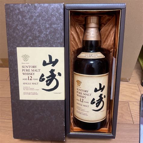 【未使用】suntory Yamazaki Whisky サントリー ピュアモルトウイスキー 山崎12年 箱付き 古酒 750mlの落札情報