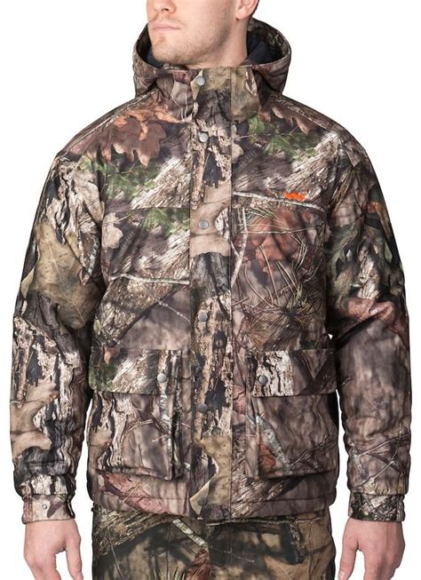 Men S Walls Mossy Oak Camo Hunt Hooded Insulated Anorak Jacket Anorak