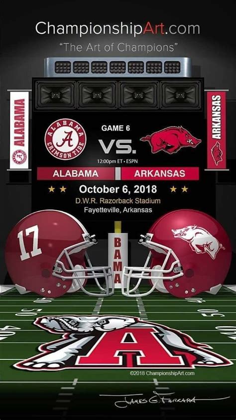 Alabama Football vs Arkansas | Alabama crimson tide football, Alabama ...