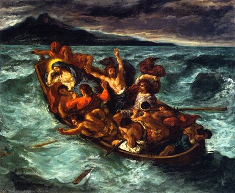 Christ on the Sea of Galilee Eugène Delacroix Wikioo org The