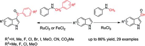 Mild And Selective Ru Catalyzed Formylation And Fe Catalyzed Acylation Of Free Nh Indoles