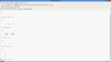 Matrix Operations In Matlab Youtube