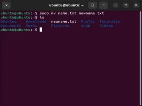 Rename File In Terminal From Linux Rename A Folder