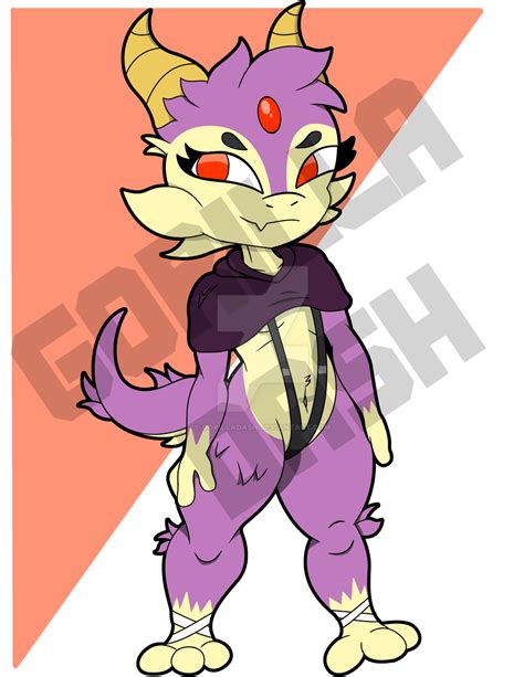 Fluffy Purple Kobold Adoptable (Open) by GorillaDash on DeviantArt