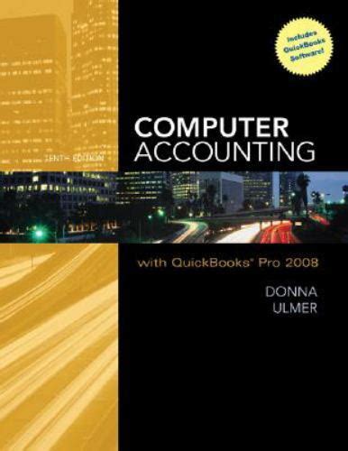 Computer Accounting With Quickbooks Pro By Donna Ulmer Cd