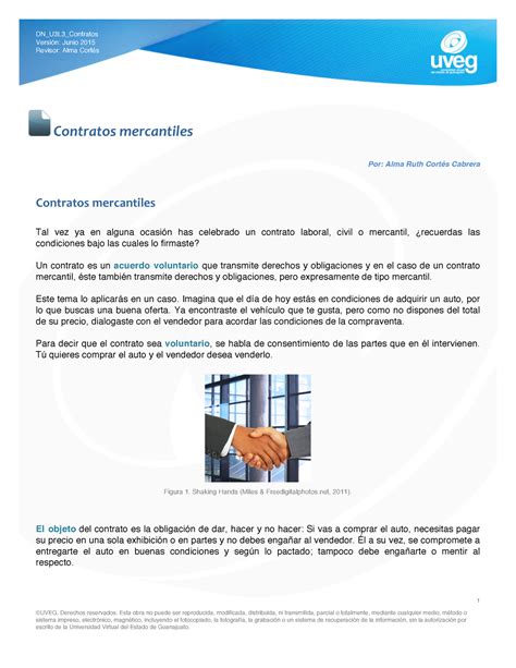 Contratos Mercantiles II Apuntes Versión Junio 2015 Revisor Alma