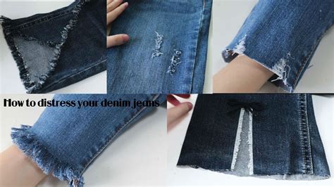 How To Distress Your Denim Jeans Youtube