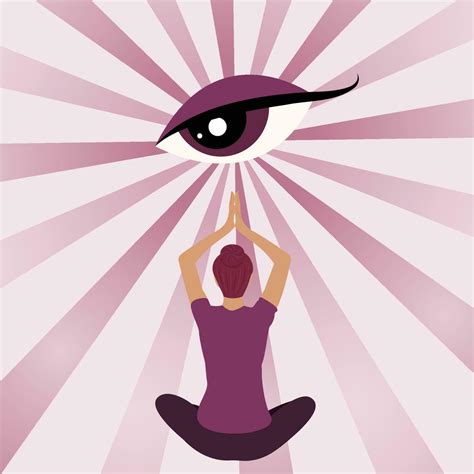 The third eye meditation lotus pose vector illustration 11651305 Vector Art at Vecteezy