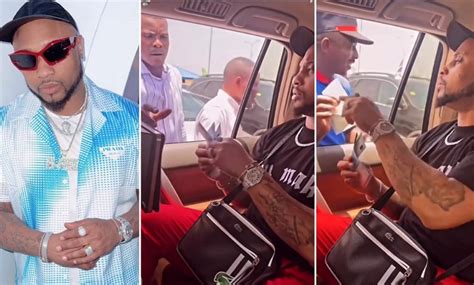 Davido S Cousin B Red Spotted Handing Out Money On The Street Video