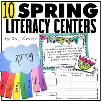 Nd Grade Literacy Centers For Sping By Amy Lemons Tpt