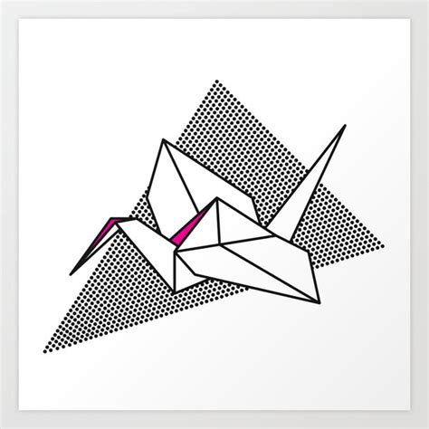 Origami Crane Art Print by New Origin Shop | Society6