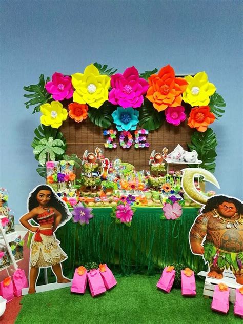 Moana Table Main Table Set Up Fiesta De Moana Decoracion Fiesta