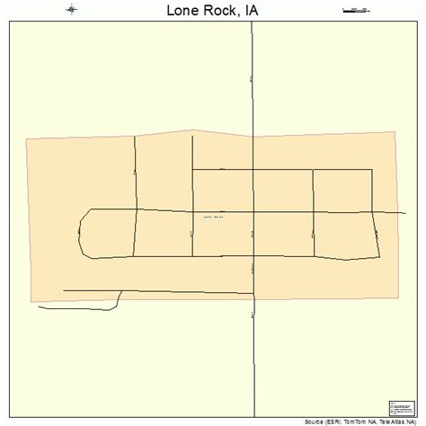 Lone Rock Iowa Street Map 1946290