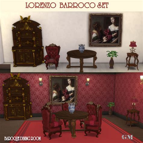 Lorenz0 Baroque Dining Room Set The Sims 4 Build Buy Curseforge