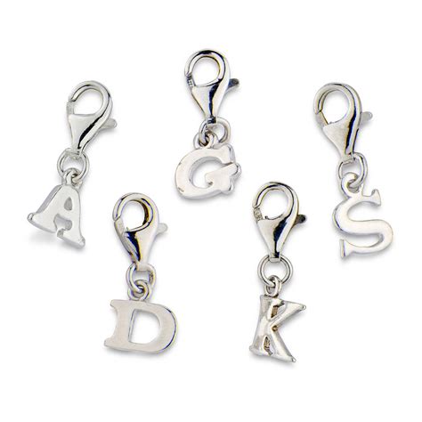 sterling silver initial charms by argent of london | notonthehighstreet.com