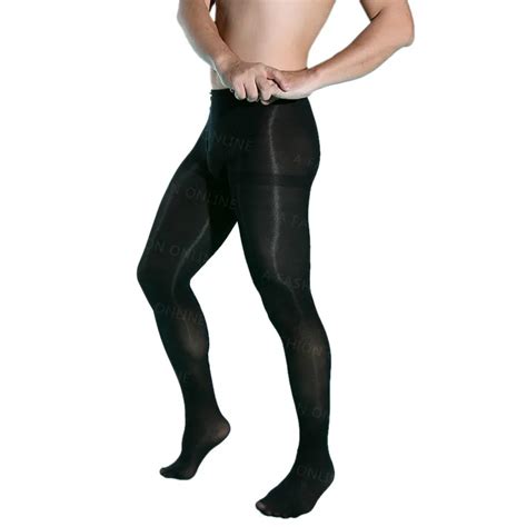 Sexy Mens Lingerie 80 Deniers Thick Pantyhose Shapers With Fly Mens