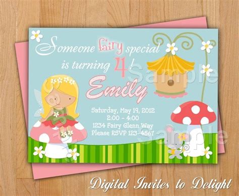 Fairy Invitations Photo Invitations Digital Invitations Invitation