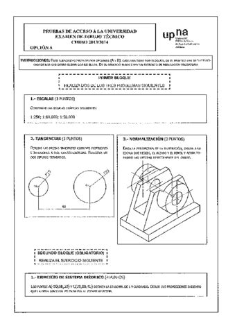 Examen Dibujo Tecnico Ii De Navarra Extraordinaria De Pdf