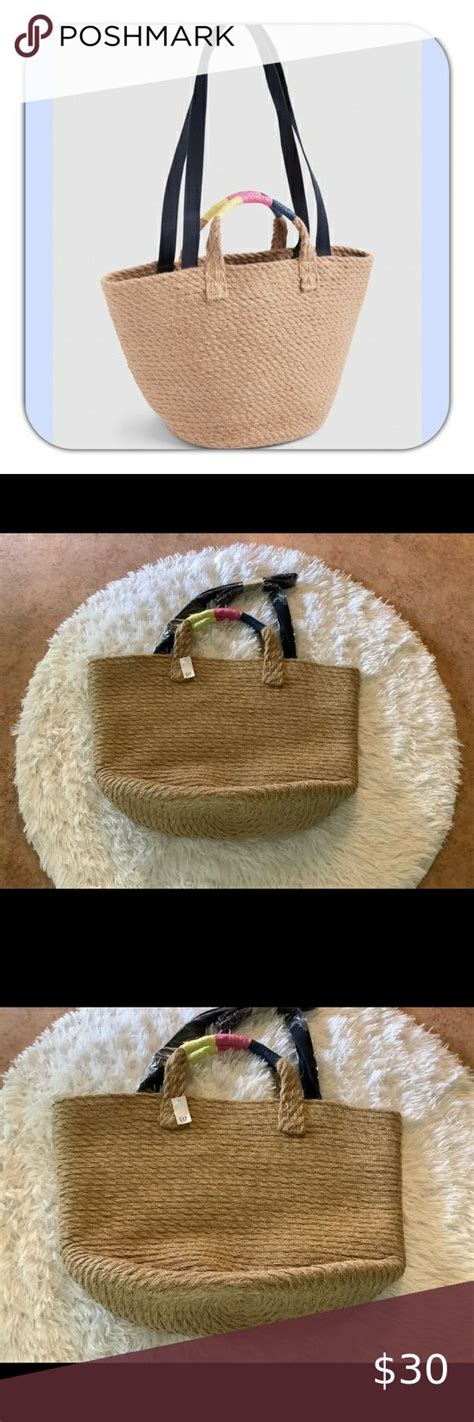 Gap Large Tan Jute Tote Bag Jute Tote Bags Jute Totes Bags