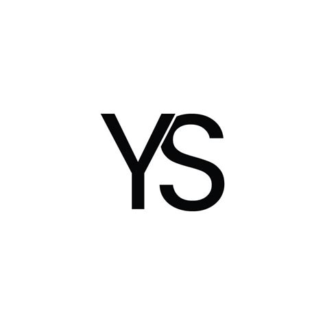 Letras Del Alfabeto Icono Logotipo Ys Monograma Vector Premium