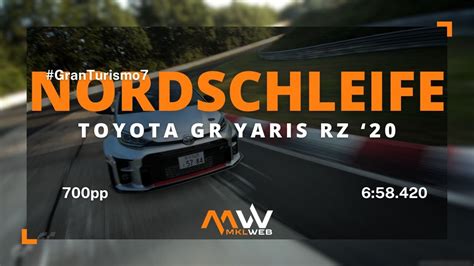 Toyota Gr Yaris Rz Gran Turismo Nordschleife Hotlap Youtube