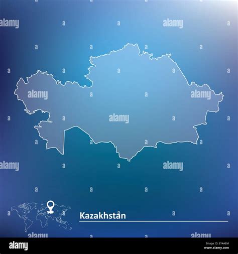 Karte Von Kasachstan Vektor Illustration Stock Vektorgrafik Alamy