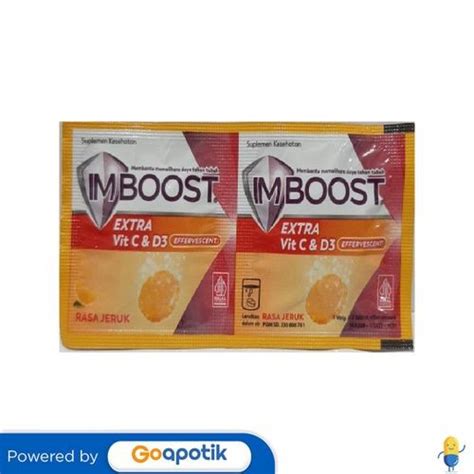 Jual Imboost Extra Vit C D Rasa Jeruk Strip Tablet Effervescent