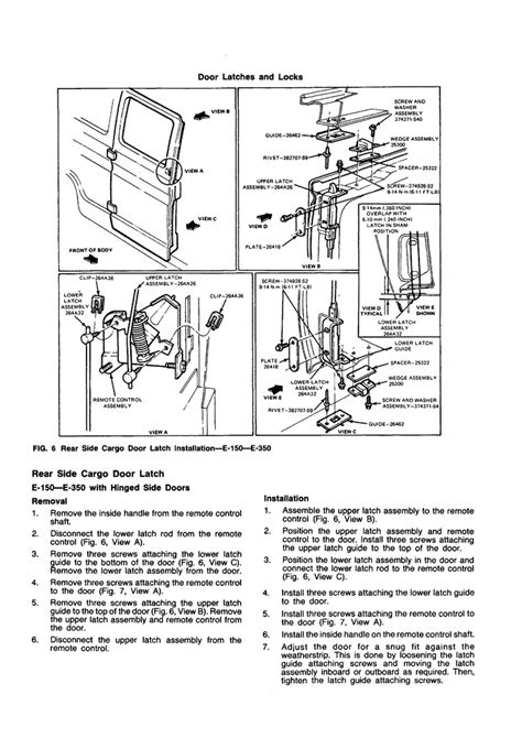 E150 Rear Door Latch Diagram