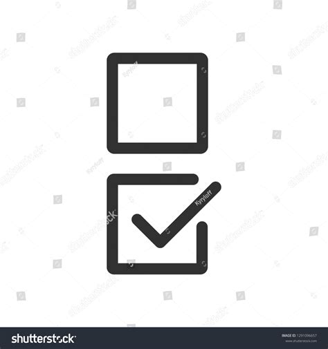 Checkbox Set Blank Checked Checkbox Line Stock Vector (Royalty Free ...