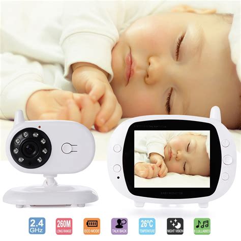 Baby Monitor Night Vision 2 Way Talk 35 Color Video Baby Monitor