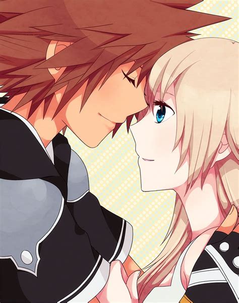 Kingdom Hearts Sora And Namine Kissing