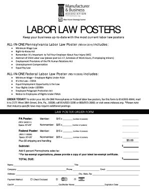 Fillable Online Mbastorage Labor Law Posters Mbastorage Fax Email