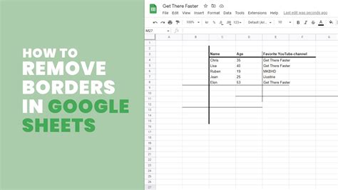 How To Remove Borders In Google Sheets Youtube