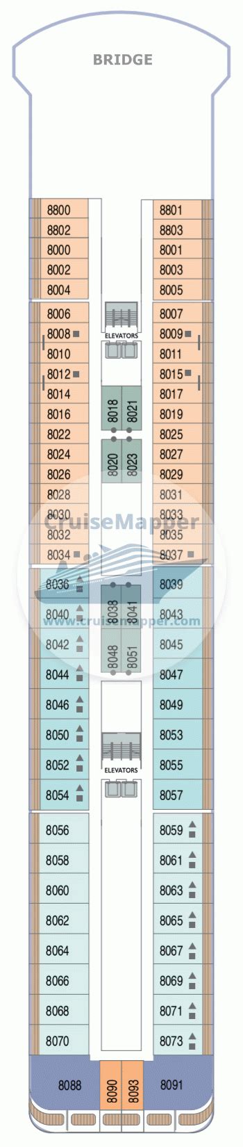 Azamara Journey deck 8 plan | CruiseMapper