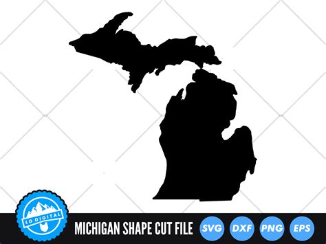 Michigan State Svg Michigan Silhouette Graphic By Lddigital