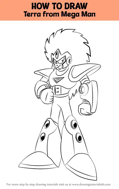 How To Draw Terra From Mega Man Mega Man Step By Step