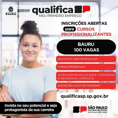 Programa Qualifica Sp Est Inscri Es Abertas Para Diversos Cursos