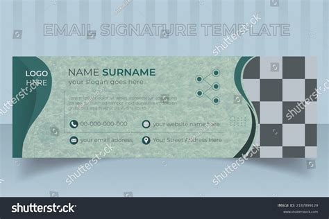 Flat Modern Email Signature Templates Design Stock Vector Royalty Free