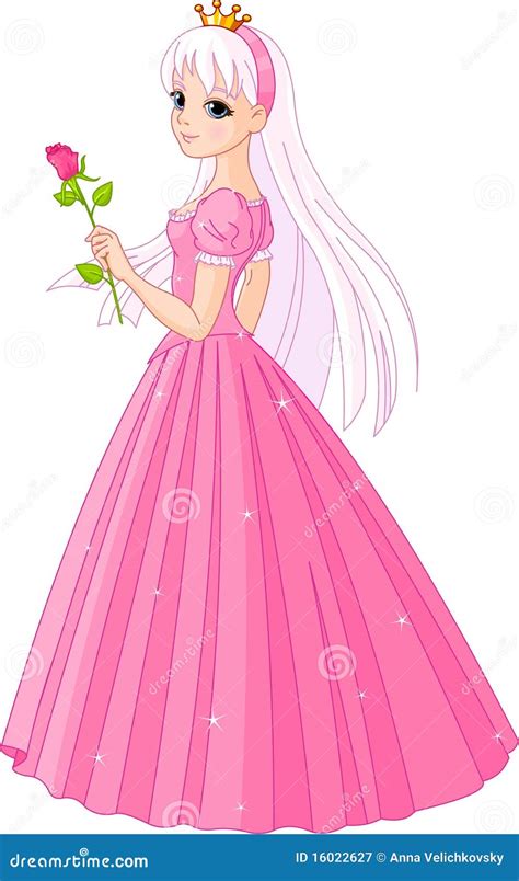 Beautiful Princess With Rose Stock Vector Illustration Of Style