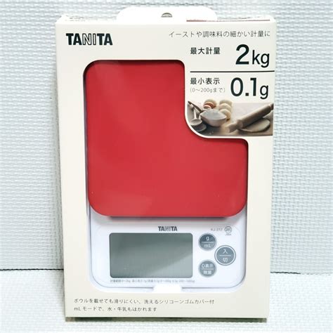 洗える タニタ Tanita デジタルクッキングスケール Kj 212 レッド 赤 最大2kg 最小0 1g タニタキッチンスケール キッチンスケール、はかり ｜売買されたオークション情報