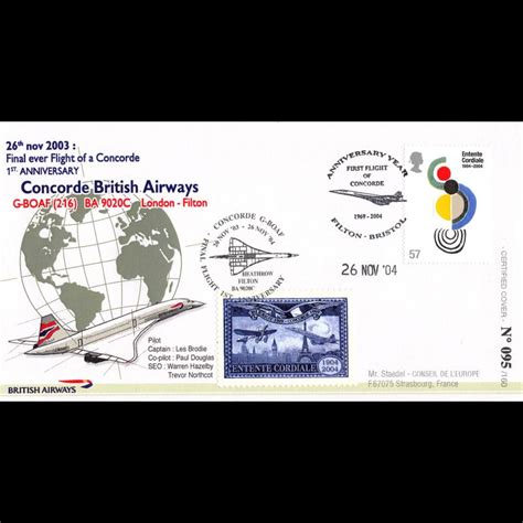 Co Ret V Fdc Gb Er Anniv Du Dernier Vol Concorde British Airways